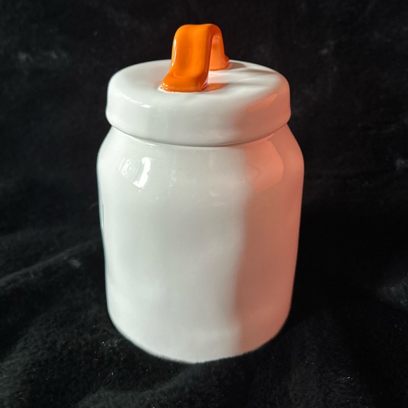 CREEPY “spiders” 🇺🇸 white baby canister/ orange handle New unused - Picture 3 of 6